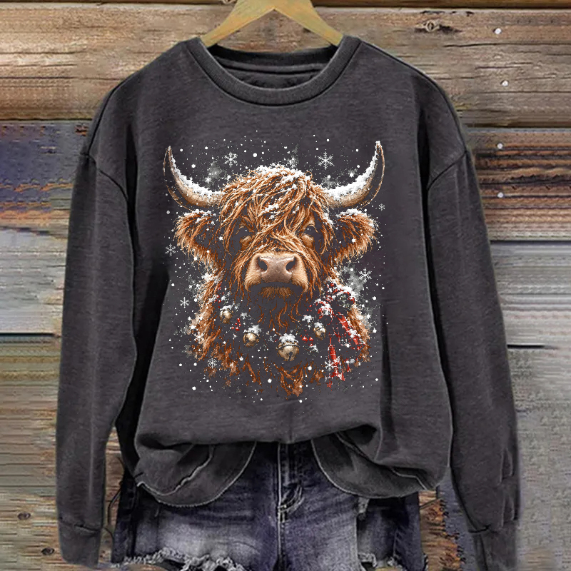 Christmas Highland Cow Sweatshirt