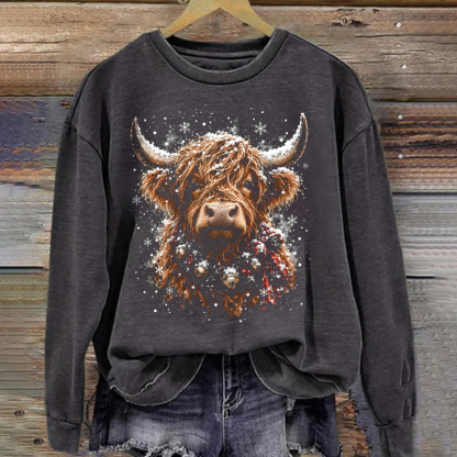 Christmas Highland Cow Sweatshirt