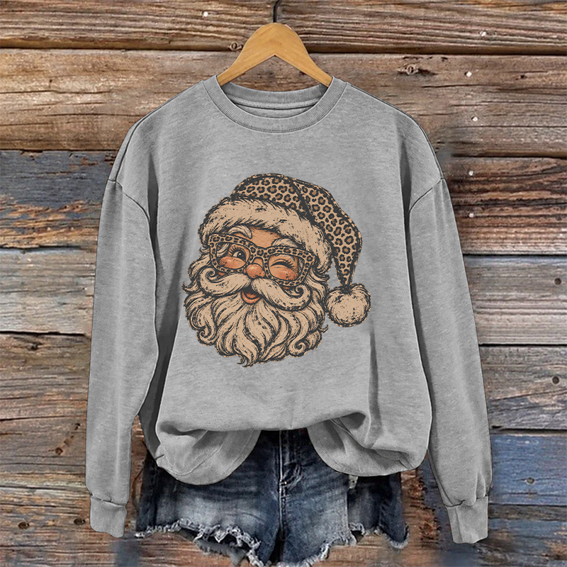 Leopard Santa Sweatshirt
