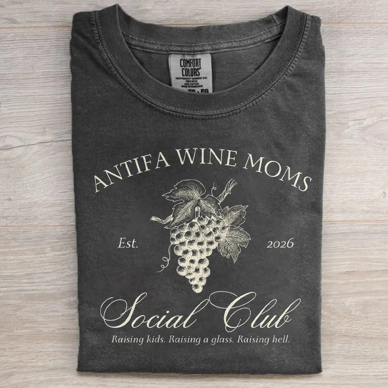 Antifa Wine Mom T-shirt