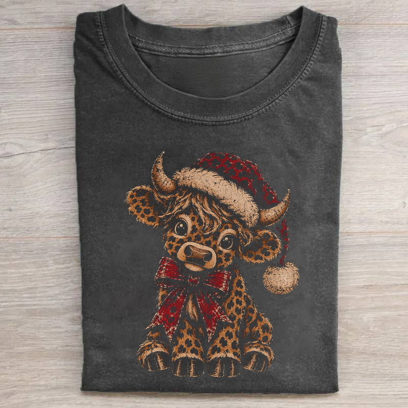Highland Cow Christmas T-shirt