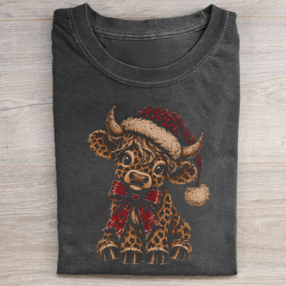 Highland Cow Christmas T-shirt