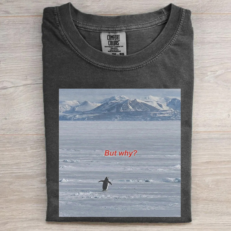 But Why Penguin T-shirt