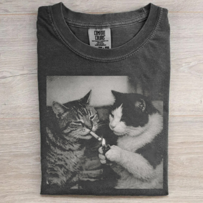 Funny Smoking Cat T-shirt