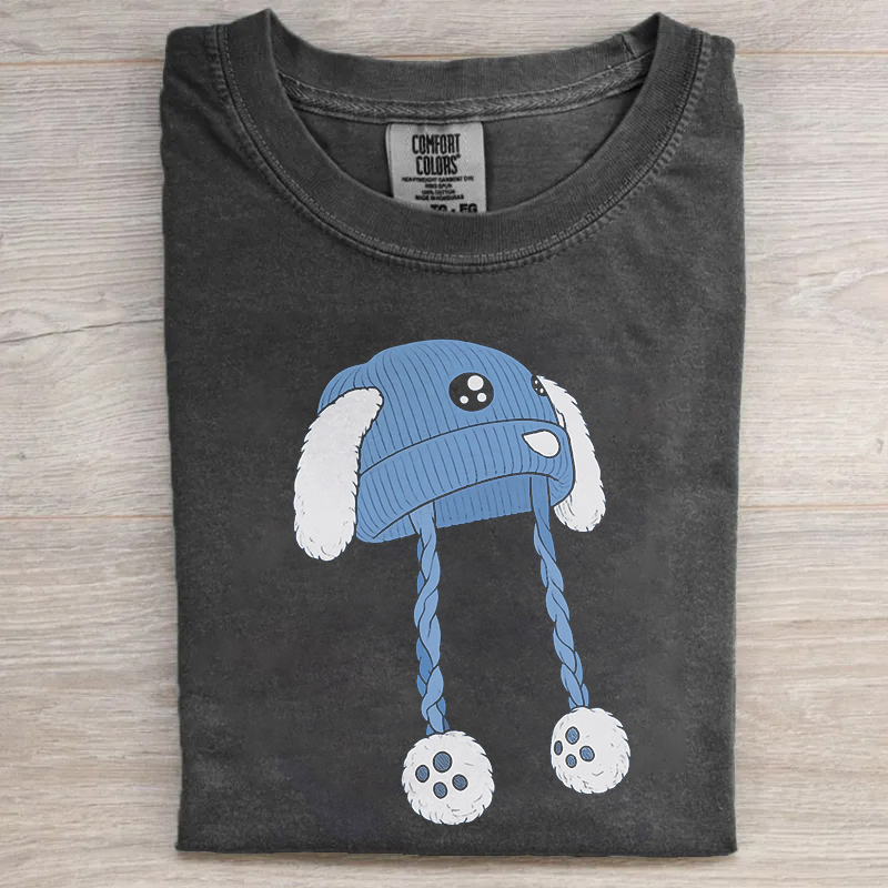 Blue bunny Hat T-shirt