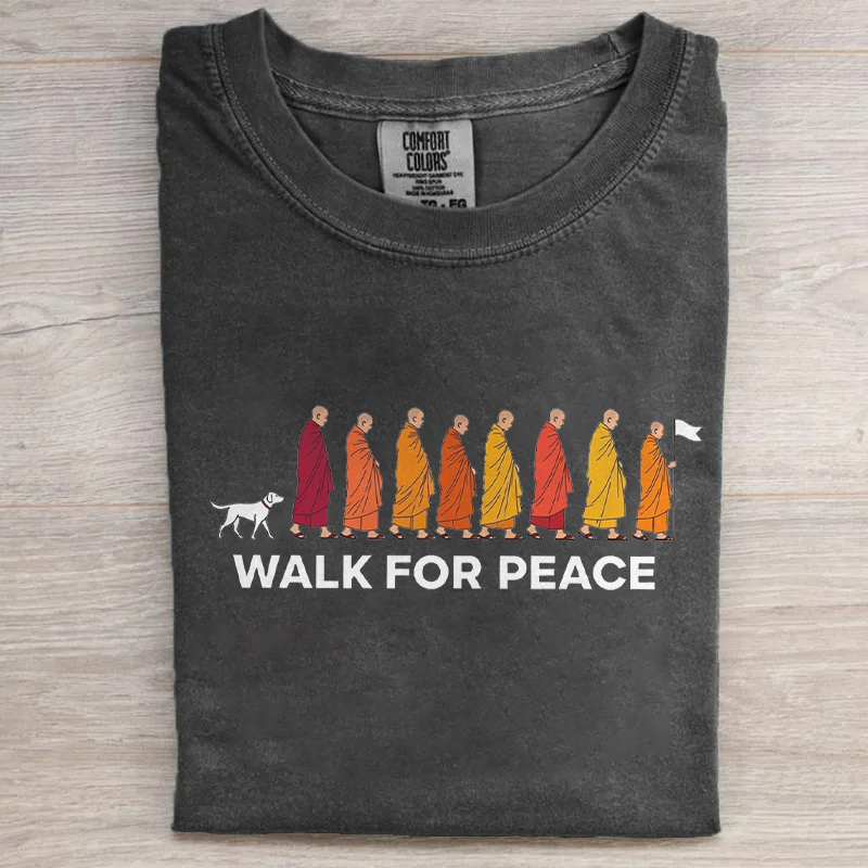 Walk For Peace Monks And Dog T-shirt