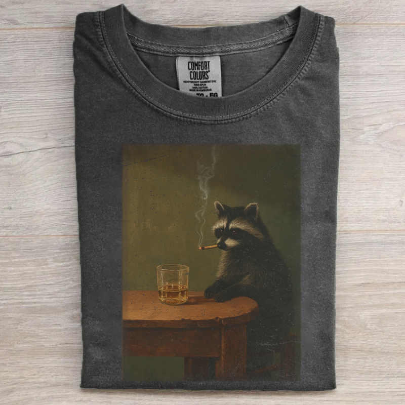 Smoking Raccoon T-shirt