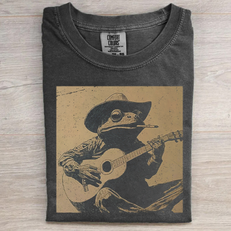 Smoking Cowboy Frog T-shirt