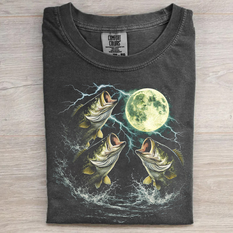 Bass Fish Moon T-shirt