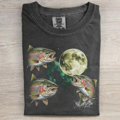 Bass Fishing Moon T-shirt
