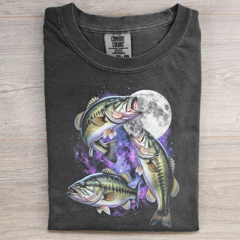 Bass Fishing Moon T-shirt
