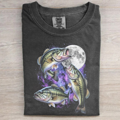 Bass Fishing Moon T-shirt