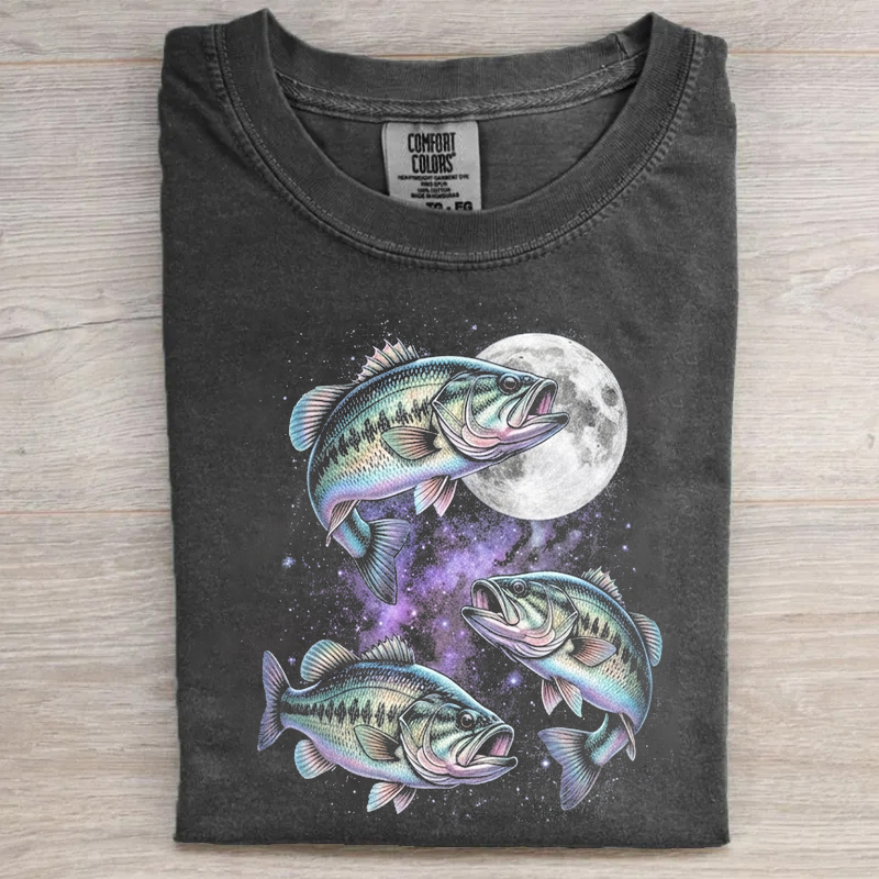 Bass Fishing Moon T-shirt
