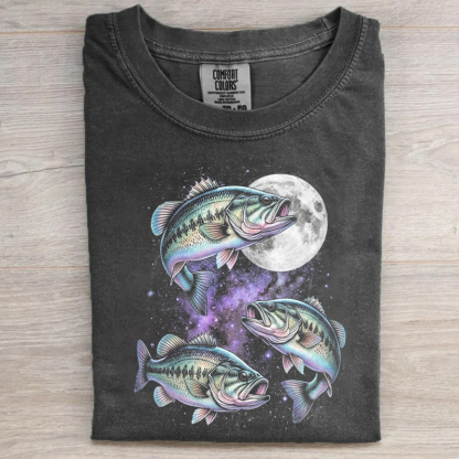 Bass Fishing Moon T-shirt
