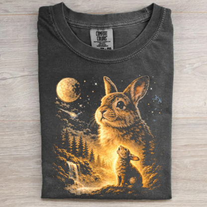 Bunny Howling To The Moon T-shirt