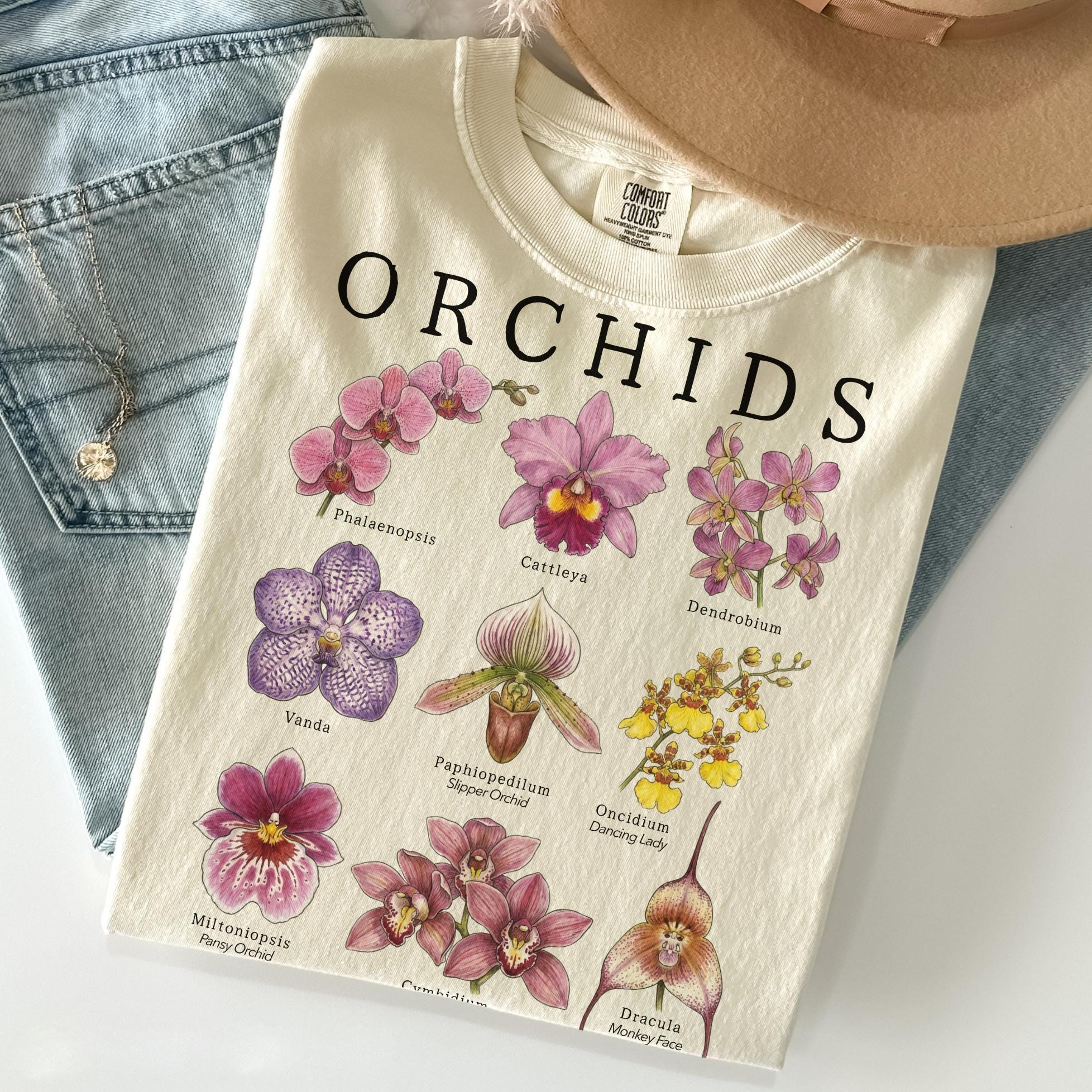 Orchid Botanical Flower T-shirt
