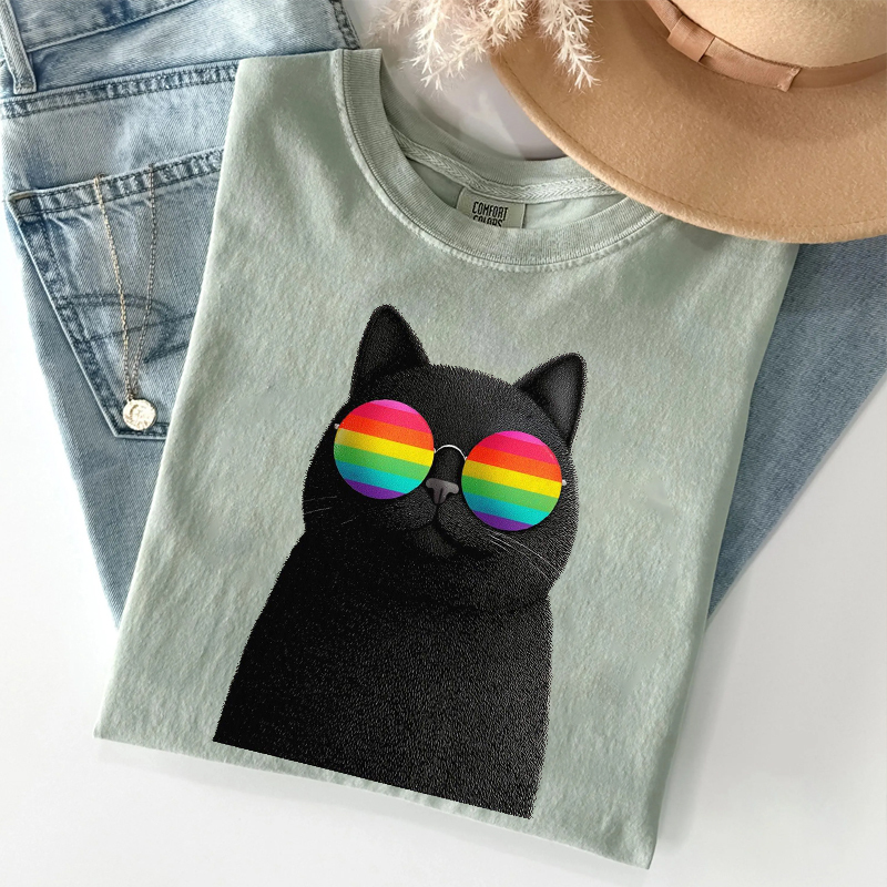 Cat Sunglasses Subtle Pride T-shirt