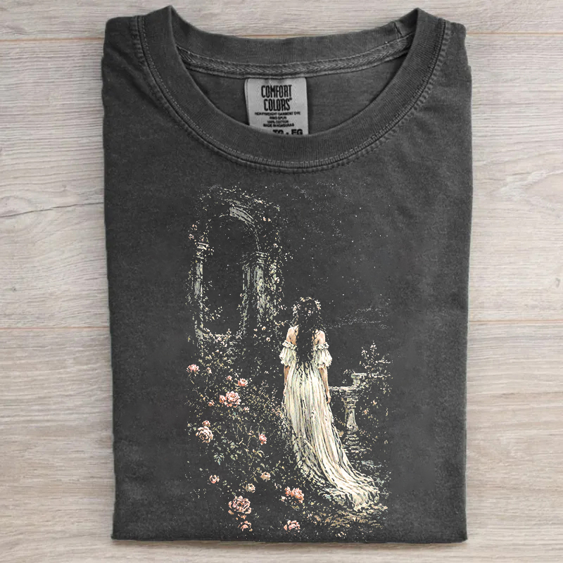 Dark Fantasy Romantic Floral T-shirt