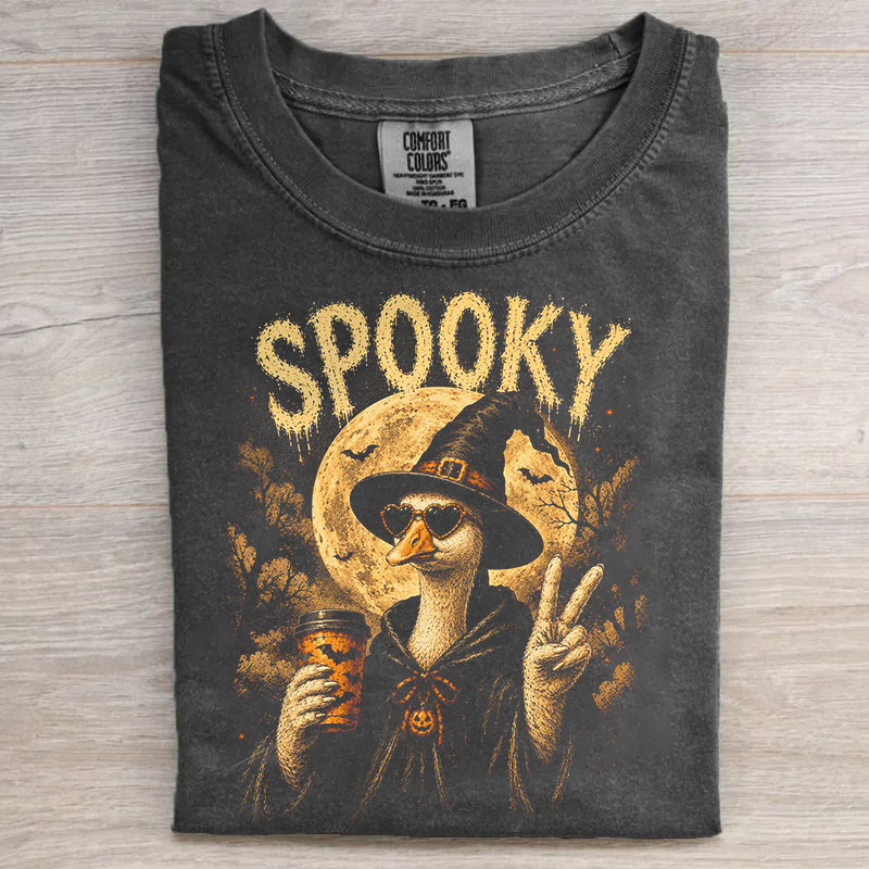 Spooky Funny Goose Halloween T-shirt
