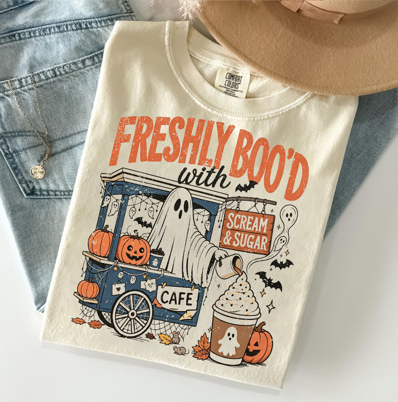 Freshly Boo'D Ghost Coffee T-Shirt
