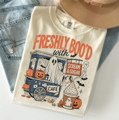 Freshly Boo'D Ghost Coffee T-Shirt