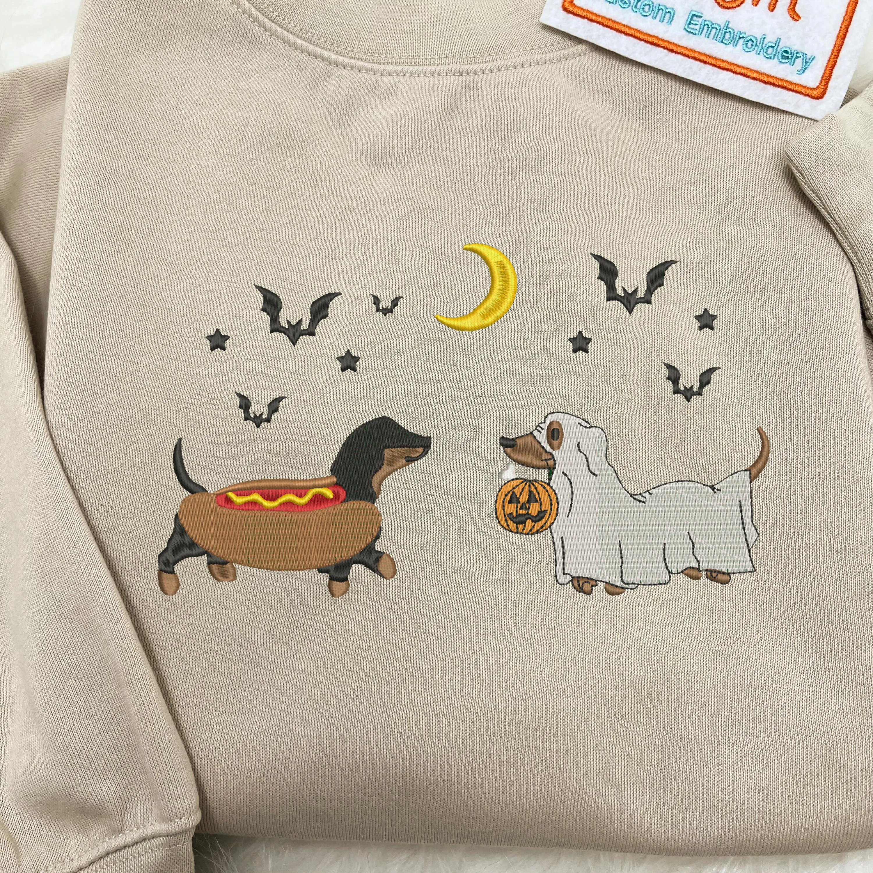Dachshund Halloween Embroidered Sweatshirt