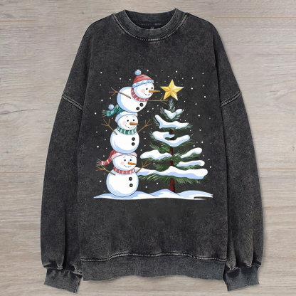Cute Christmas Snowman Vintage Sweatshirt
