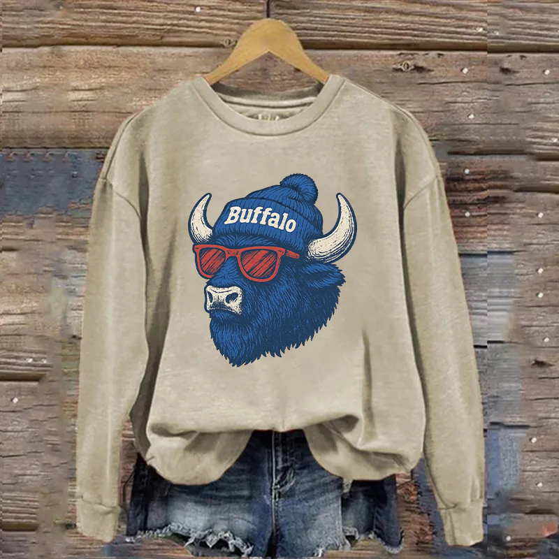 Buffalo Mascot Style Sweatshirt