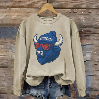 Buffalo Mascot Style Sweatshirt