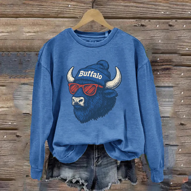 Buffalo Mascot Style Sweatshirt