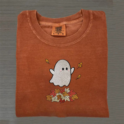 Embroidered Fall Ghost T-shirt