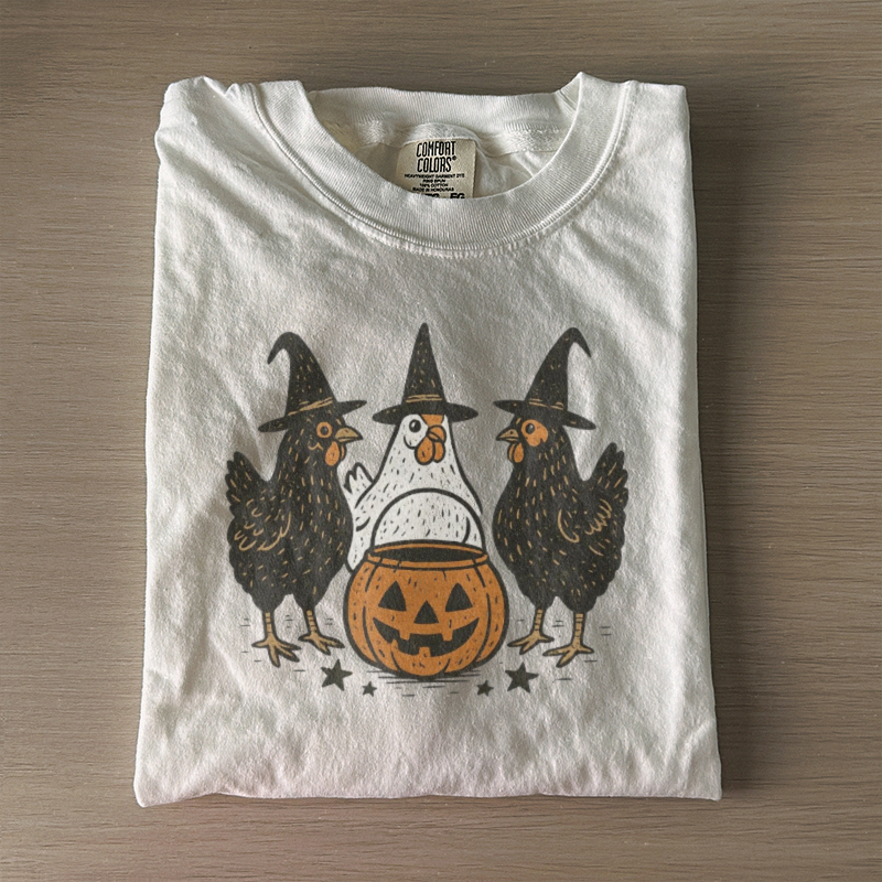 [Copy]Comfort Colors® Pumpkin Chicken Retro Halloween T-shirt