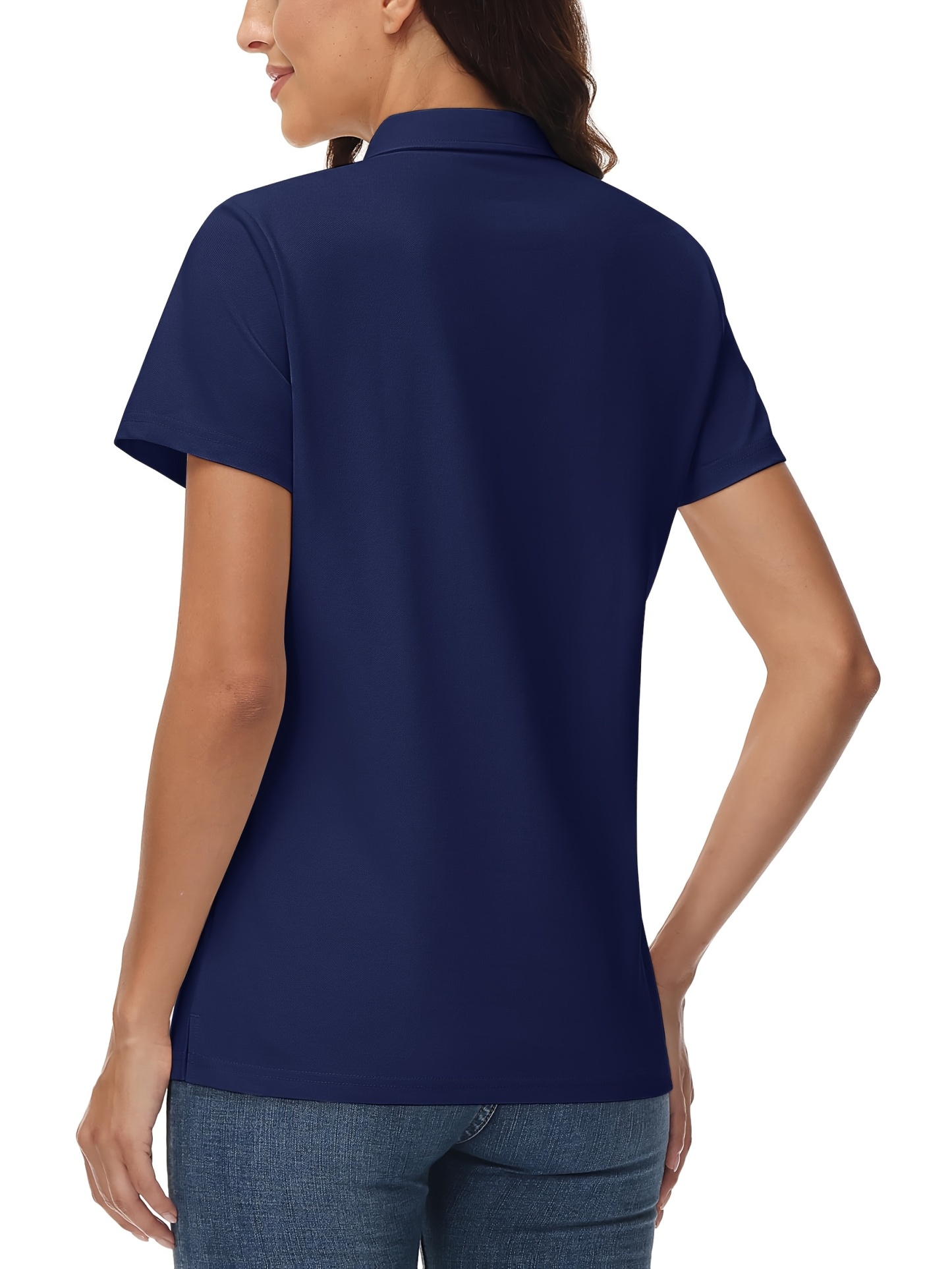 Women's Retro Slim Fit Cotton Shirt - 3-Button Collar,