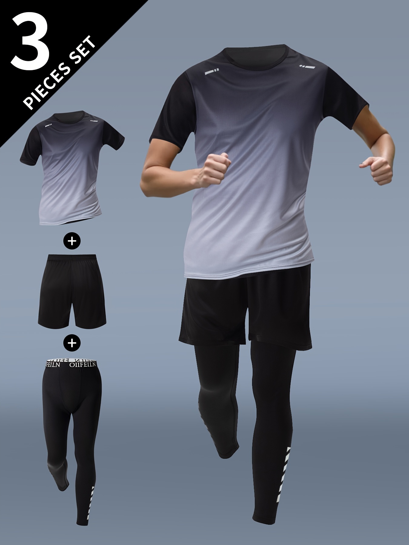 3pcs Men's Fitness Set