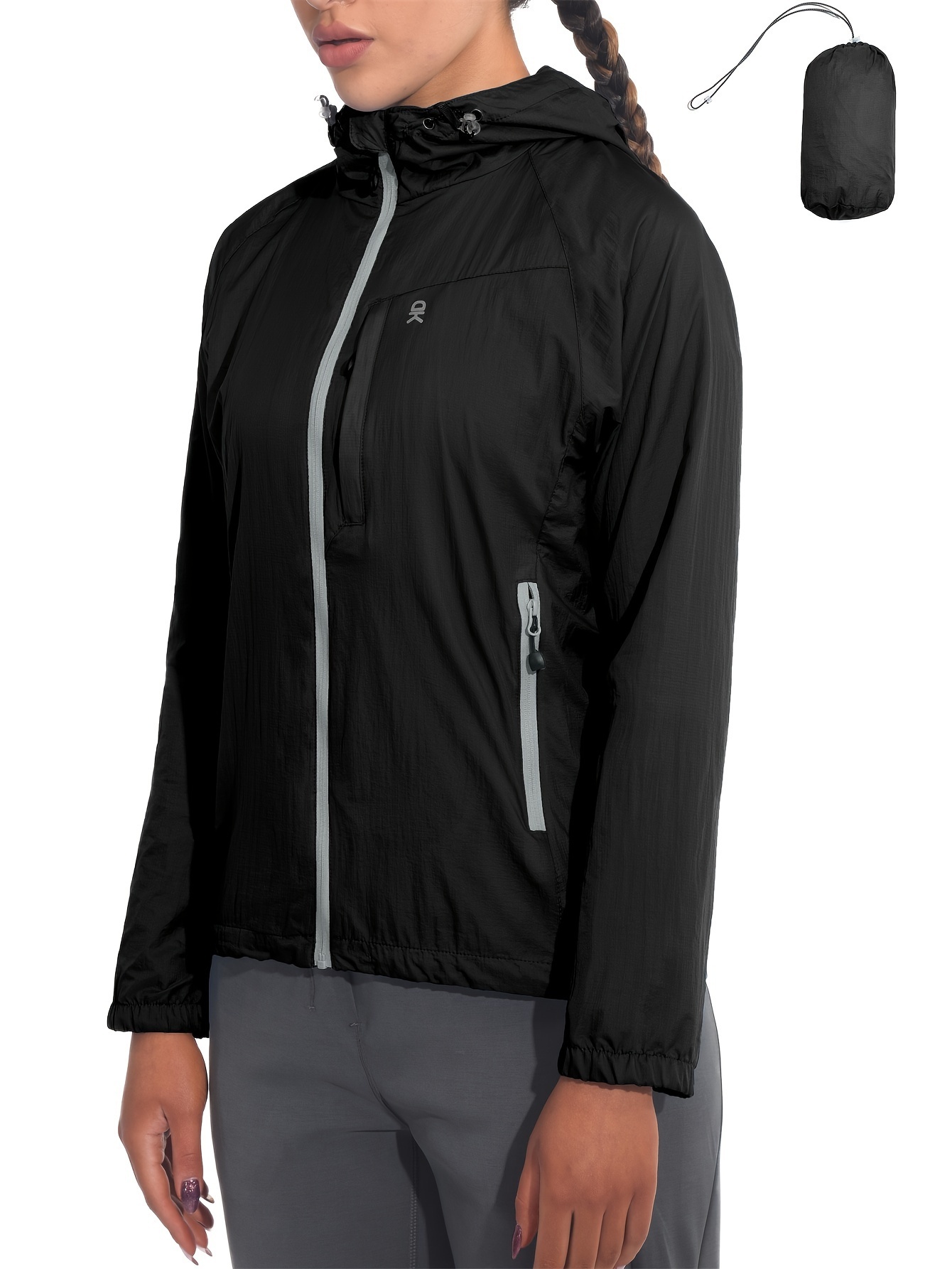 Women's Packable Lightweight Hooded Jacket 