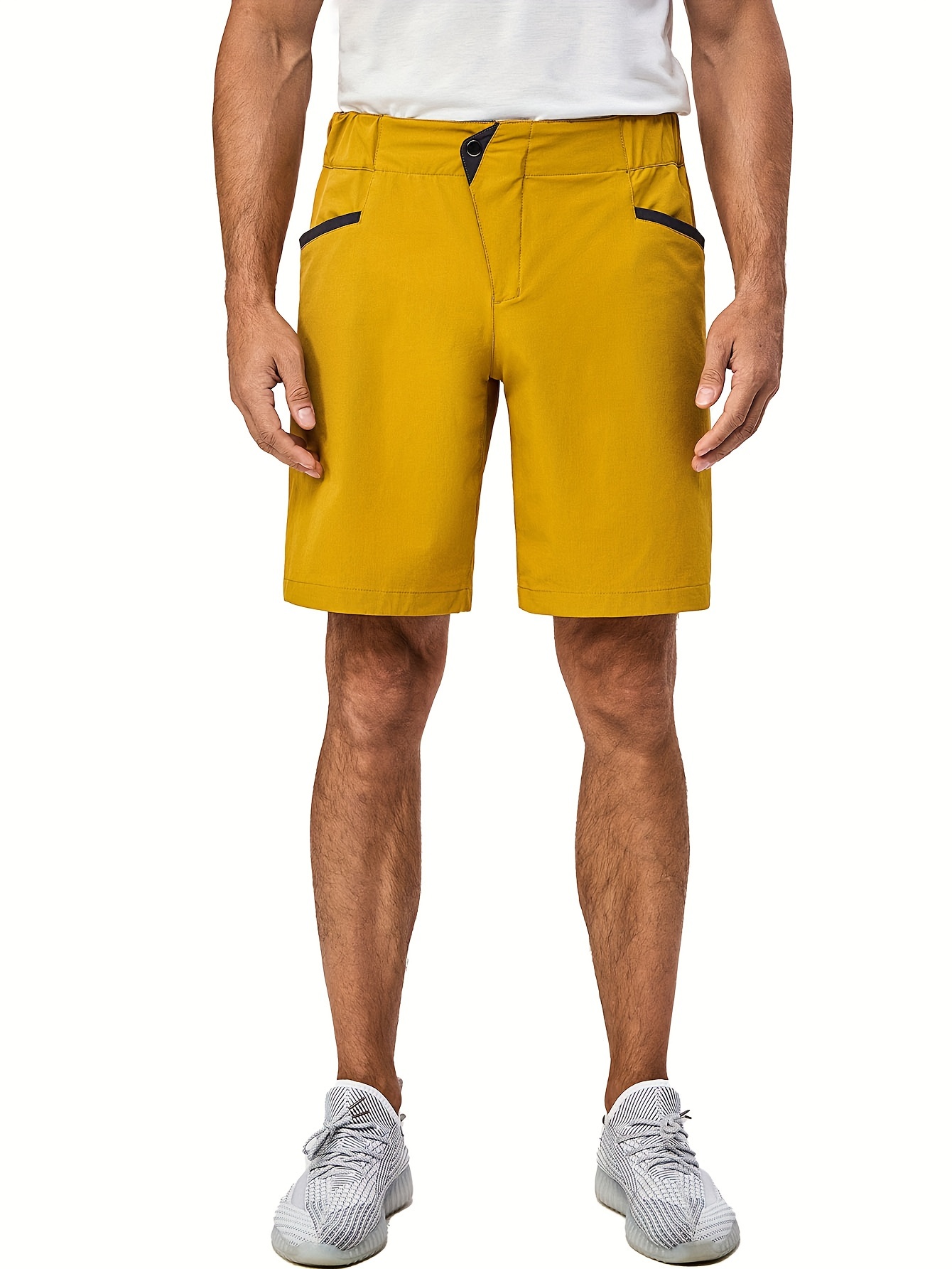 Men Stretch Quick Dry 9 Inch Inseam Shorts 