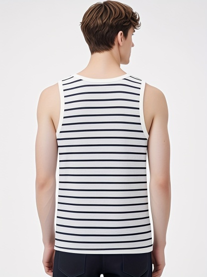 Men's Stylish Striped Sleeveles Tank Top 