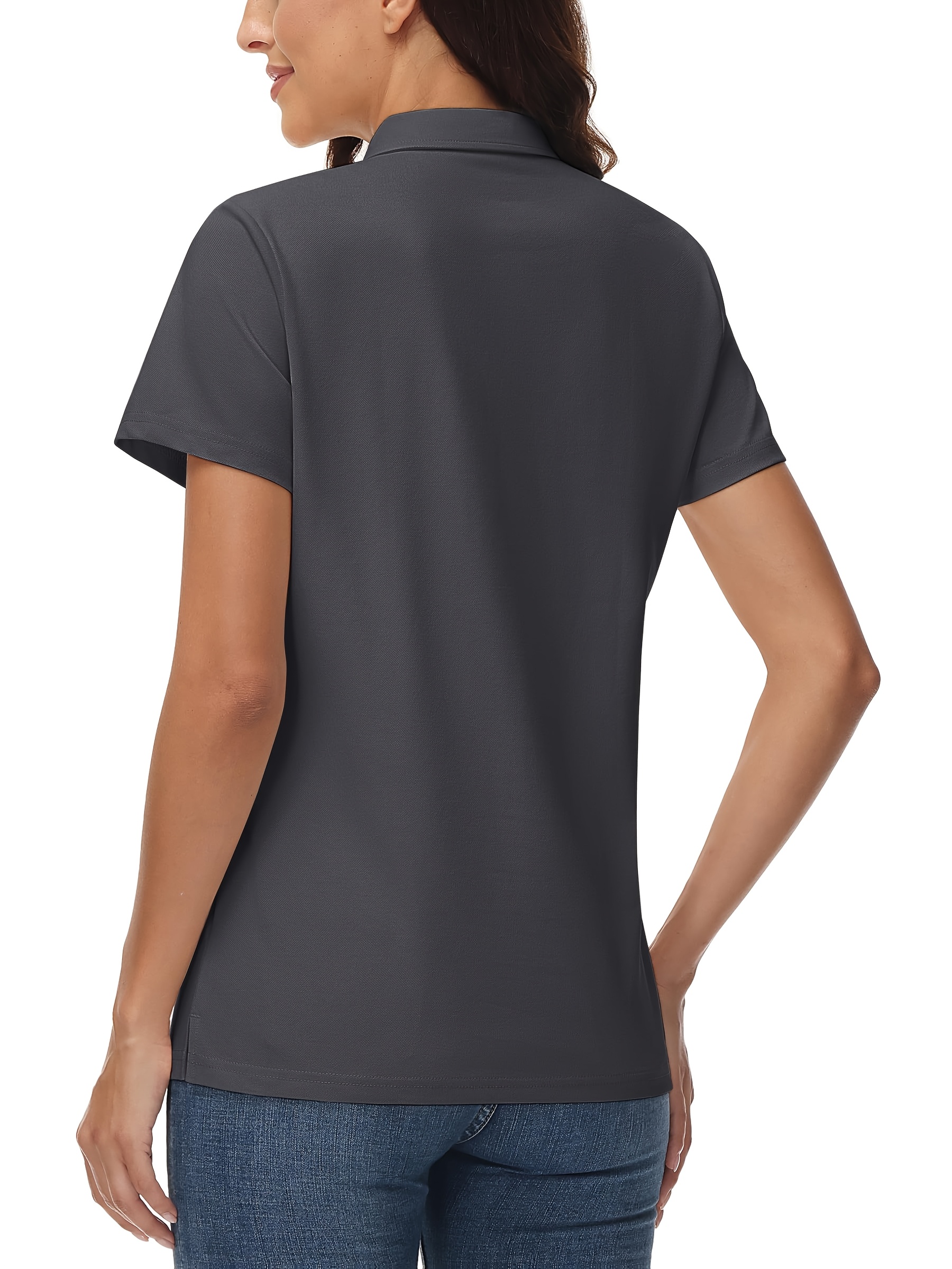 Women's Retro Slim Fit Cotton Shirt - 3-Button Collar,