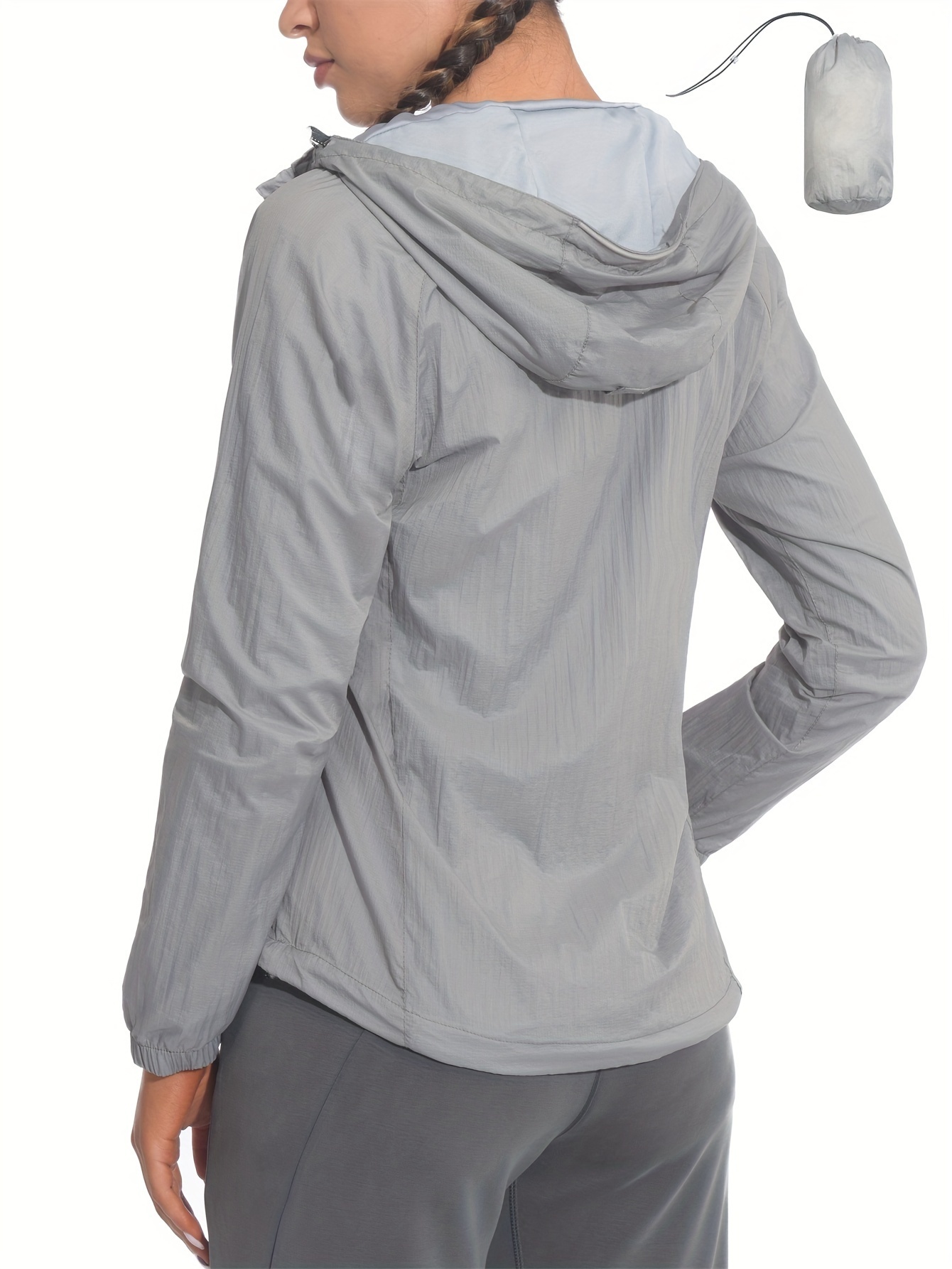 Women's Packable Lightweight Hooded Jacket 