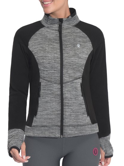 Women's Warm Full Zip Fleece Hybrid Jacket 
