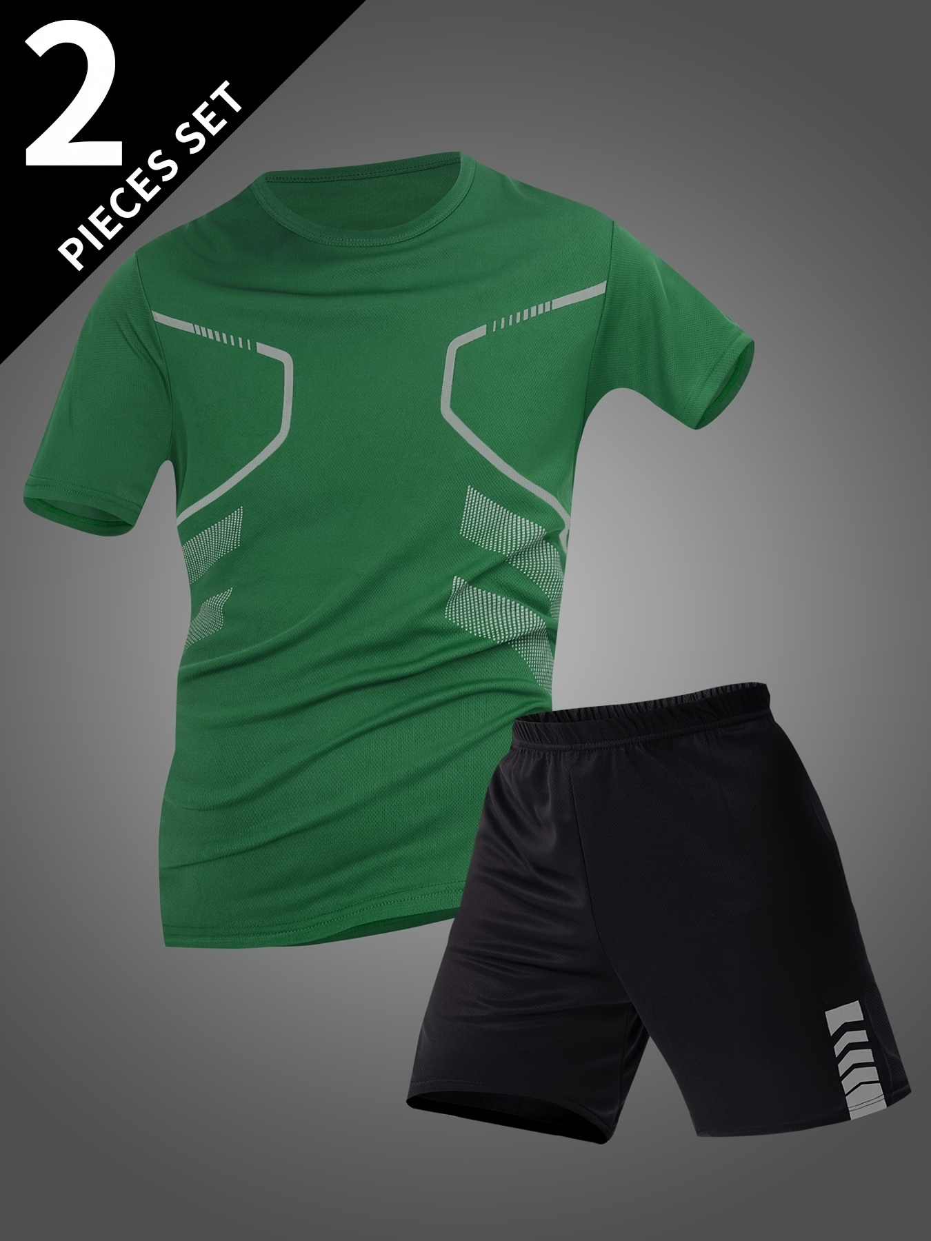 2pcs Men's Summer Short Sleeve Suit 