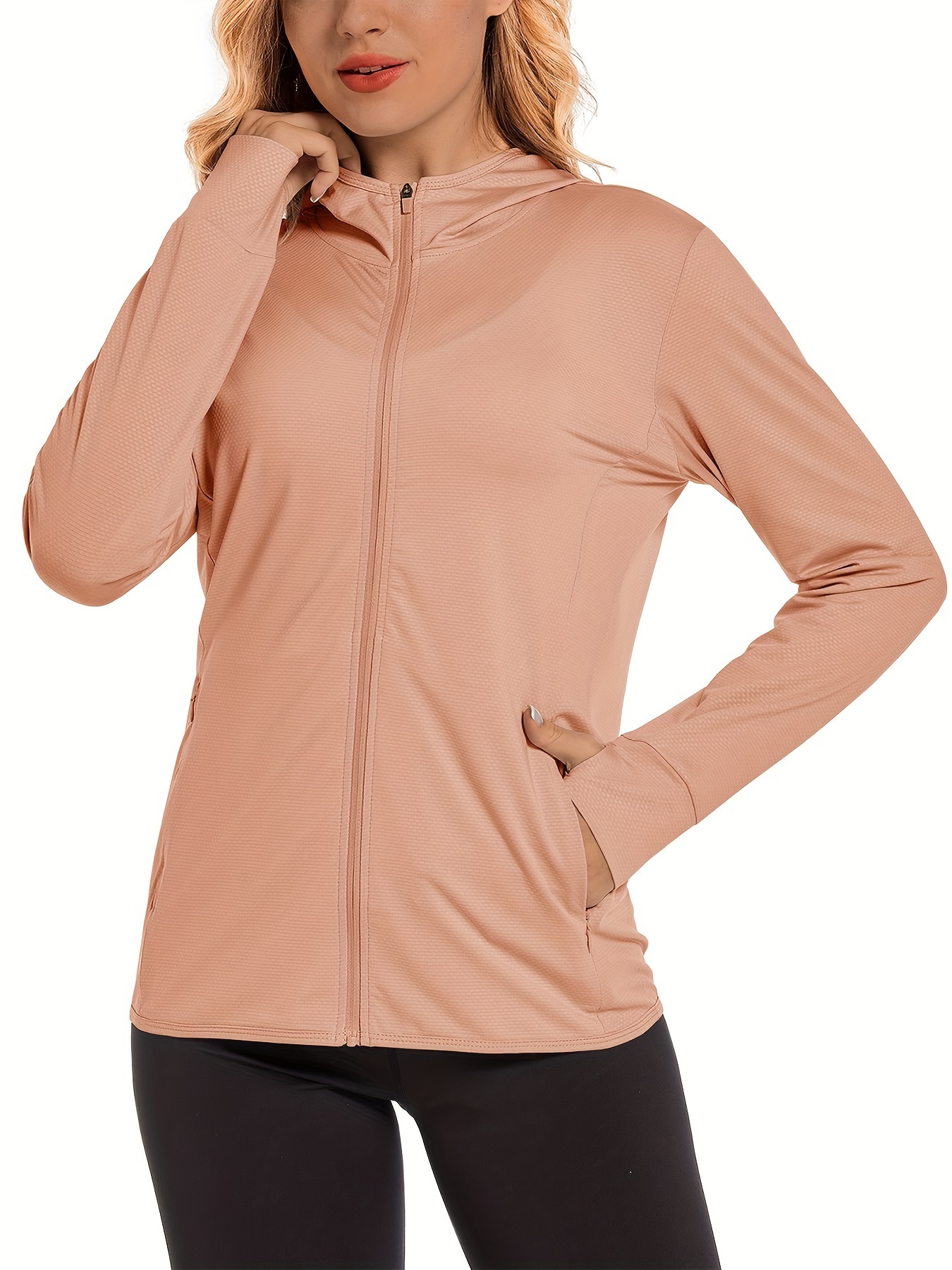 UPF50+ Women's Plus Size Hooded Sun Protection Hoodie