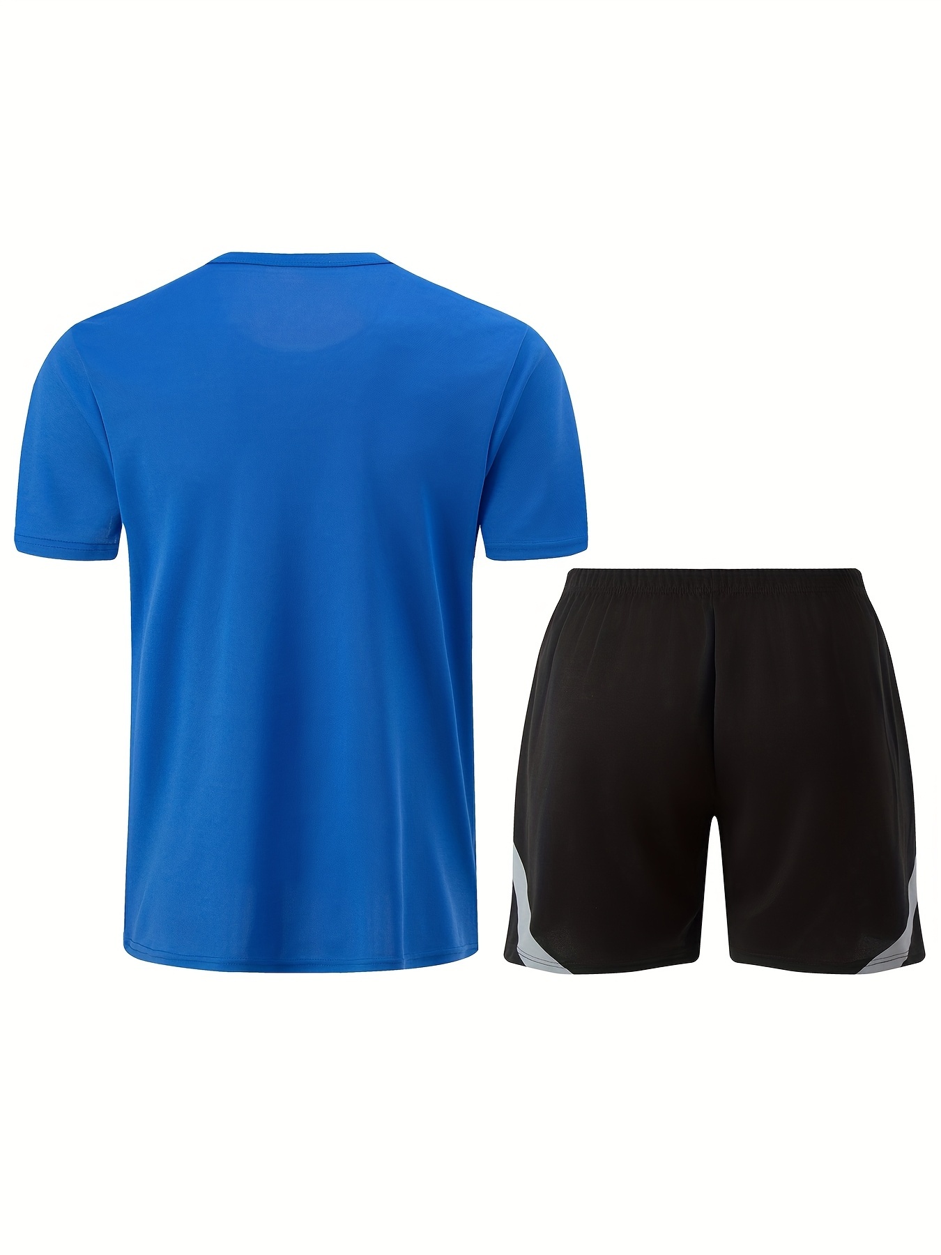 2pcs Suit Men's Short Sleeve Shorts Outdoor Fitness Breathable Quick-Dry Loose Running Outfit Set