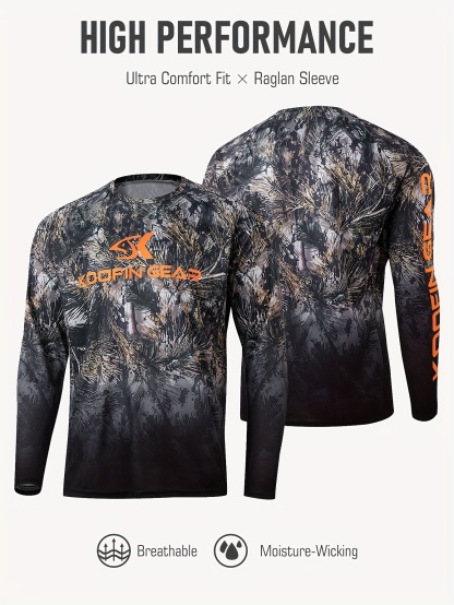 Men's High Performance Tree Camo Long Sleeve Shirt