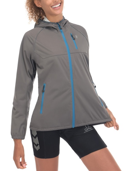 Ultralight Windproof Women's Lightweight Hooded Cycling Rain Jacket 