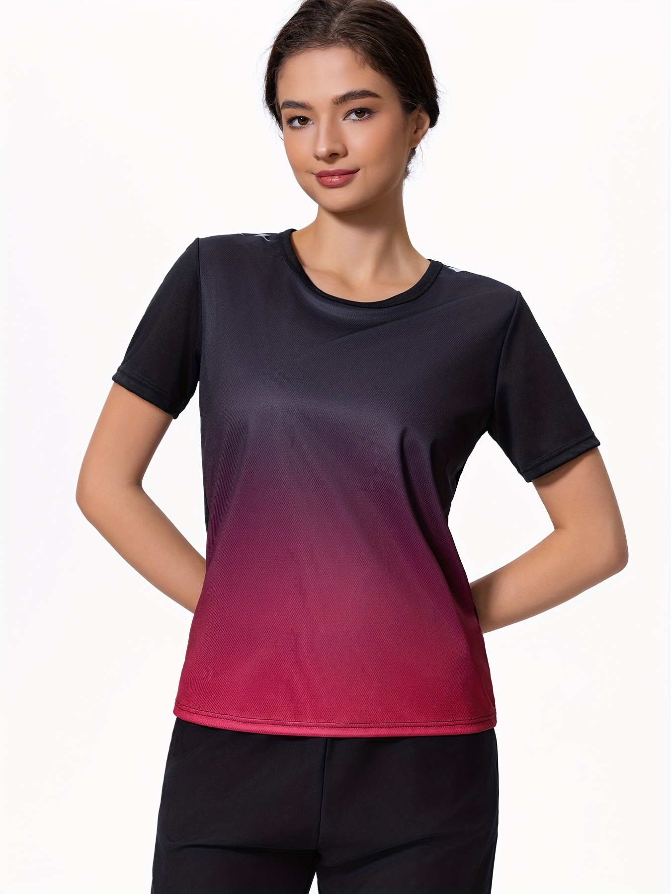 4pcs Women's Summer Gradient T-Shirt Pack 