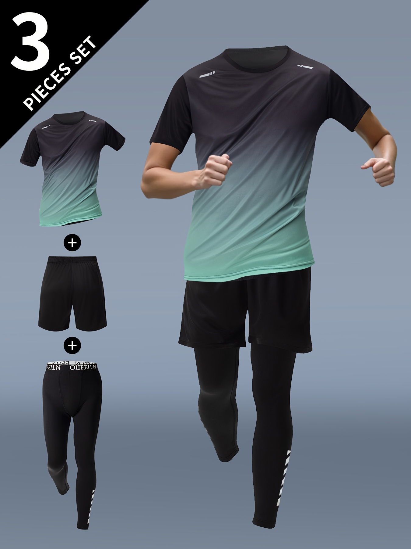 3pcs Men's Fitness Set