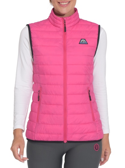 Women's Lightweight UFFE Vest - 100% Polyester Casual Outdoor Zipper Front Puffer Jacket, Machine Washable Solid Color for Hiking & Cold Weather, Hiking Vest| Round Neckline Top| Durable Zipper