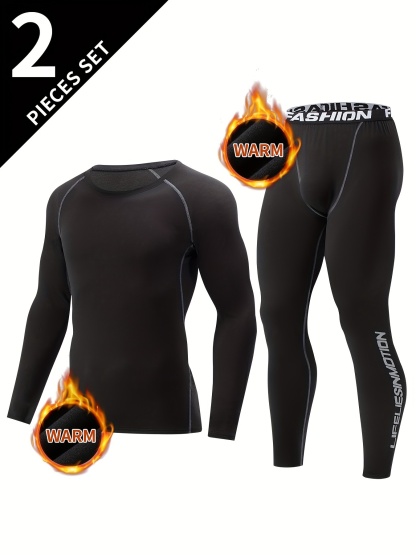 2 Pcs Men's Thermal Base Layer Set