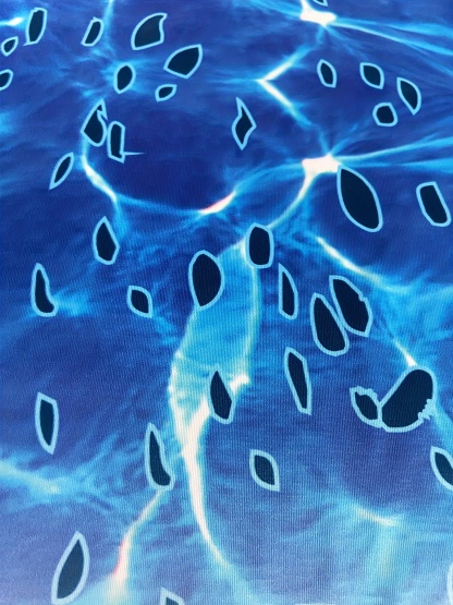 Men's Gradient Blue UV Protection Fishing Hoodie with Neck Gaiter